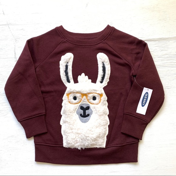Nwt 3t Boy Sweater Llama Old Navy 